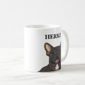 Personalisiert Black Brindle Frenchie French Bulld Kaffeetasse (VorderseiteRechts)
