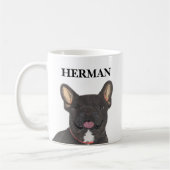 Personalisiert Black Brindle Frenchie French Bulld Kaffeetasse (Links)