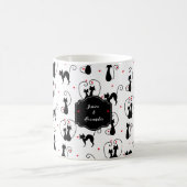 Personalisiert Black Cat Liebe Kaffeetasse (Mittel)