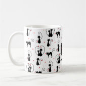 Personalisiert Black Cat Liebe Kaffeetasse (Links)