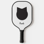 Personalisiert Black Cat Pickleball Pickleball Schläger (Rückseite)