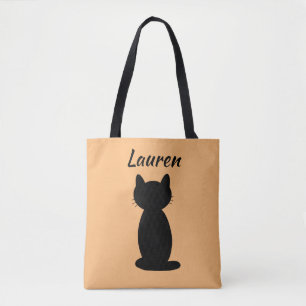 Personalisiert Black Cat Silhouette Tasche