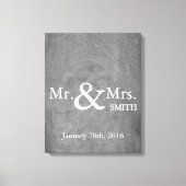 Personalisiert Black Chalkboard Wedbook Leinwanddruck (Vorderseite)