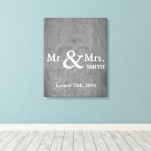 Personalisiert Black Chalkboard Wedbook Leinwanddruck (Insitu (Holzboden))