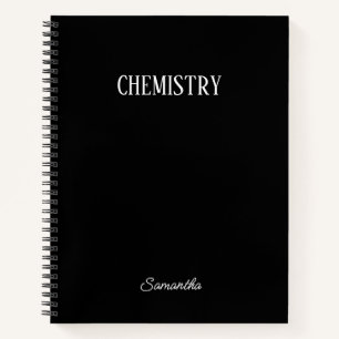 Personalisiert Black Chemie Subject Notebook Notizblock