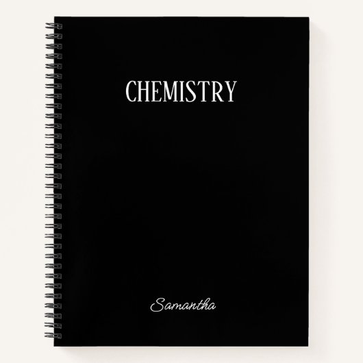 Personalisiert Black Chemie Subject Notebook Notizblock (Vorderseite)