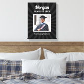Personalisiert Black Class of 2025 Abschluss Foto Leinwanddruck (Insitu (Schlafzimmer))