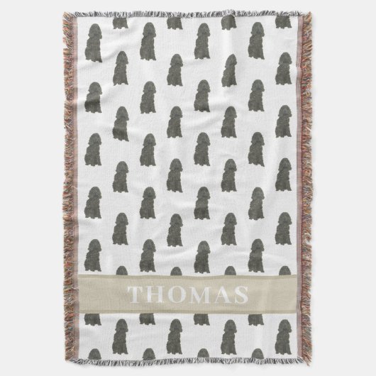 Personalisiert Black Cocker Spanel Decke (Vorderseite Vertikal)