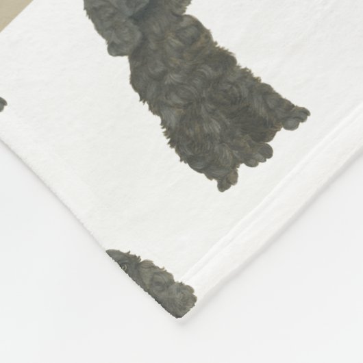 Personalisiert Black Cocker Spanel Fleecedecke (Ecke)