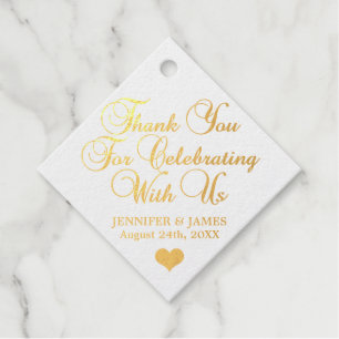Personalisiert Black Color Gold Vielen Dank für Ih Geschenkanhänger