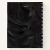 Personalisiert Black Cover Minimalistisch Sketchbo Notizblock (Rückseite)