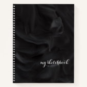 Personalisiert Black Cover Minimalistisch Sketchbo Notizblock (Vorderseite)