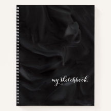 Personalisiert Black Cover Minimalistisch Sketchbo