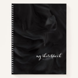 Personalisiert Black Cover Minimalistisch Sketchbo Notizblock