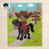 Personalisiert Black Cowboy Jigsaw Puzzle