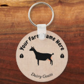 Personalisiert Black Dairy Goat Schlüsselanhänger (Vorderseite)