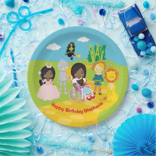 Personalisiert Black Dorthy von OZ Pappteller (Party)
