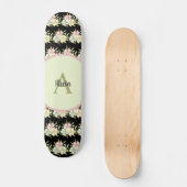 Personalisiert Black Girl Floral Personalisiert Skateboard (Vorderseite)