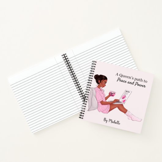 Personalisiert Black Girl Notebook, Custom Journal Notizblock (Innenseite)