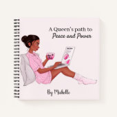 Personalisiert Black Girl Notebook, Custom Journal Notizblock (Vorderseite)