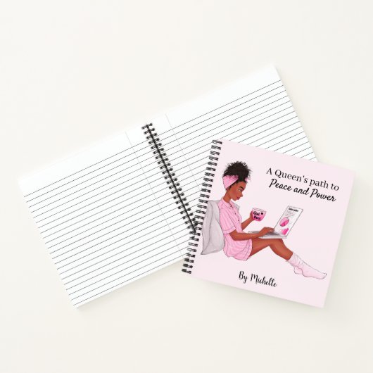 Personalisiert Black Girl Notebook, Custom Journal Notizblock (Innenseite)