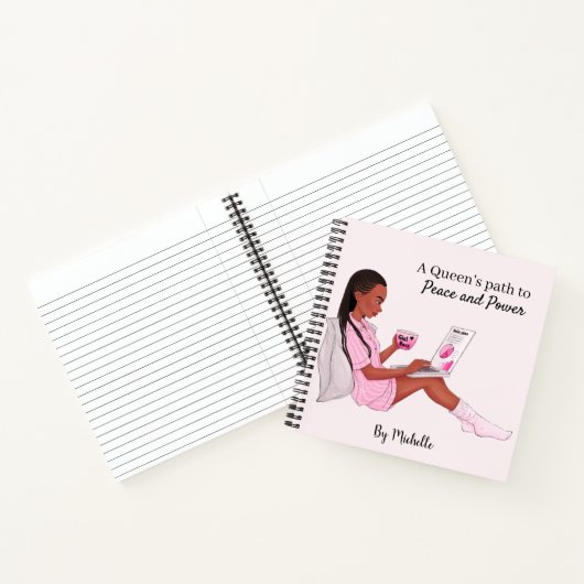 Personalisiert Black Girl Notebook, Custom Journal Notizblock (Innenseite)