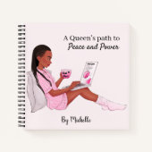 Personalisiert Black Girl Notebook, Custom Journal Notizblock (Vorderseite)