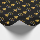 Personalisiert Black Gold Frohe Weihnachtsgeschenk Geschenkpapier (Ecke)