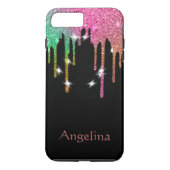 Personalisiert Black Gold Glitzer Confetti Drillin Case-Mate iPhone Hülle (Rückseite)