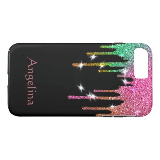 Personalisiert Black Gold Glitzer Confetti Drillin Case-Mate iPhone Hülle (Rückseite (Horizontal))
