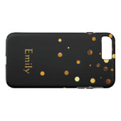 Personalisiert Black Gold Glitzer Imitate Confetti Case-Mate iPhone Hülle (Rückseite (Horizontal))
