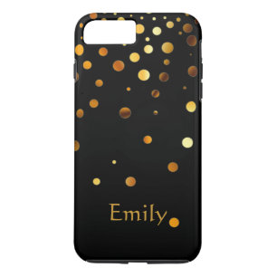 Personalisiert Black Gold Glitzer Imitate Confetti Case-Mate iPhone Hülle