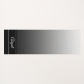 Personalisiert Black Gradient Mandala Zen Yoga Mat Yogamatte (Rückseite (Horizontal))