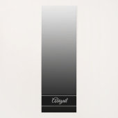 Personalisiert Black Gradient Mandala Zen Yoga Mat Yogamatte (Rückseite)