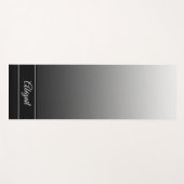 Personalisiert Black Gradient Mandala Zen Yoga Mat Yogamatte (Vorderseite (Horizontal))