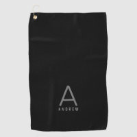 Personalisiert Black Gray Modernes Monogramm