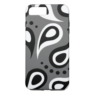 Personalisiert Black Gray & White Paisley Case-Mate iPhone Hülle