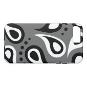 Personalisiert Black Gray & White Paisley Case-Mate iPhone Hülle (Rückseite (Horizontal))