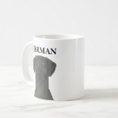 Personalisiert Black Great Dane Kaffeetasse (Vorderseite Links)