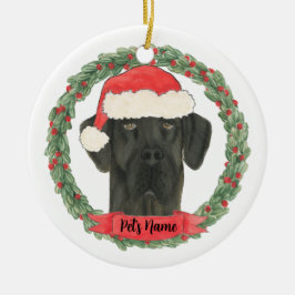Personalisiert Black Great Dane Keramik Ornament