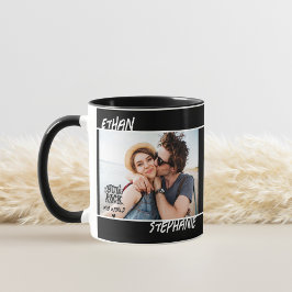 Personalisiert Black Grunge You Rock My World Foto Tasse