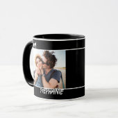 Personalisiert Black Grunge You Rock My World Foto Tasse (Vorderseite Links)