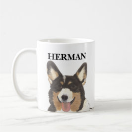 Personalisiert Black Headed Tricolor Corgi Kaffeetasse