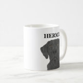 Personalisiert Black Labrador Kaffeetasse (VorderseiteRechts)
