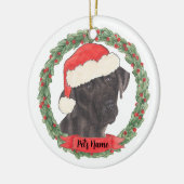Personalisiert Black Labrador Keramik Ornament (Links)
