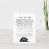 Personalisiert Black Labrador Weihnachtskarte Dankeskarte (Rückseite)