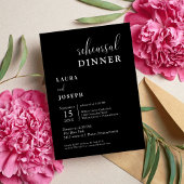 Personalisiert Black Minimalistisch Probe Dinner Einladung