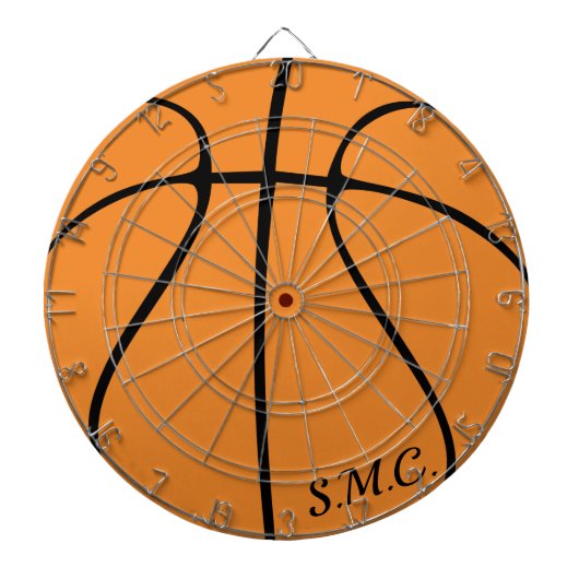 Personalisiert Black Modern Basketball Dart B Dartscheibe (vorne)