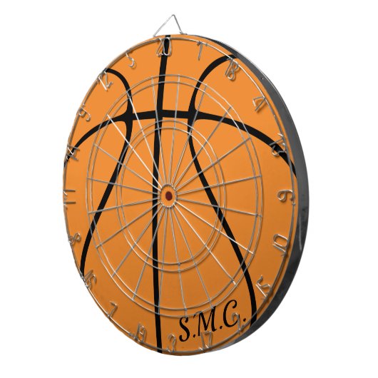 Personalisiert Black Modern Basketball Dart B Dartscheibe (Vorderseite rechts)