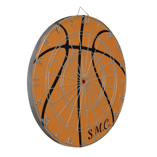 Personalisiert Black Modern Basketball Dart B Dartscheibe (Vorderseite Links)